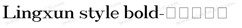 Lingxun style bold字体转换